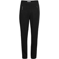 Gina Bacconi Moss Crepe Trousers With Zip Detail, Black
