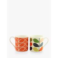 Orla Kiely Stem Mugs, Orange/Multi, Set Of 2