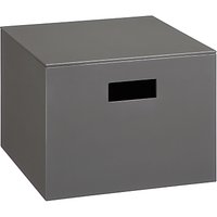 House By John Lewis Lidded Lacquer Storage Box, Grey