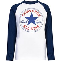 Converse Boys' Chuck Patch Long Sleeve T-Shirt, White