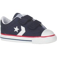 Converse Children's Star Player 2V Shoes, Navy/White