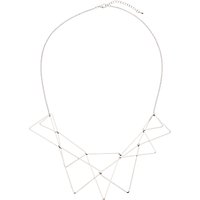 John Lewis Triangle Layered Necklace, Silver