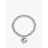 John Lewis Georgie Bead Heart Bracelet, Silver