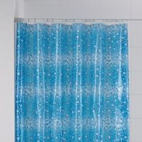 B&Q Blue Fizz Shower Curtain (L)1.8 M