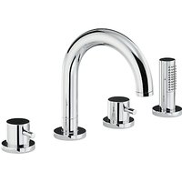 Abode Harmonie Thermostatic Deck Mounted 4 Hole Bath/Shower Mixer Tap