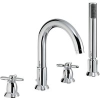 Abode Opulence Thermostatic Deck Mounted 4 Hole Bath/Shower Mixer Tap