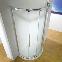 John Lewis 120 X 91cm Shower Enclosure With Curved Sliding Side Door