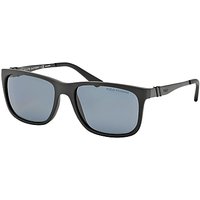 Polo Ralph Lauren PH4088 Square Polarised Sunglasses, Matte Black