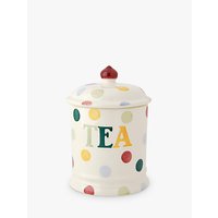 Emma Bridgewater Polka Dot Text Tea Storage Jar