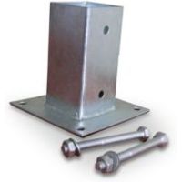 Blooma Galvanised Steel Post Plate Support (L)45mm (W)45mm