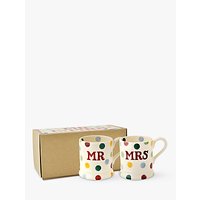 Emma Bridgewater Polka Dot Mr & Mrs Mugs, Set Of 2, Multi, 310ml