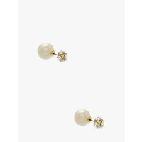 Kate Spade New York Glass Stone And Faux Pearl Reversible Stud Earrings, Gold/White