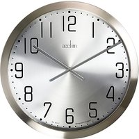 Acctim Alvik XL Wall Clock, Silver, 50cm