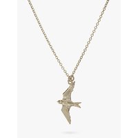 Alex Monroe Flying Swallow Pendant Necklace, Silver