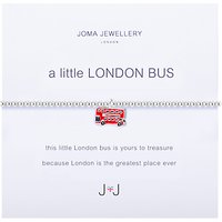Joma A Little London Bus Enamel Charm Bracelet, Silver/Red