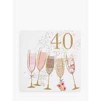 Portfolio Champagne 40th Birthday Card