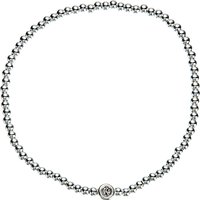 John Lewis Mini Bead And Diamante Stretch Bracelet, Silver