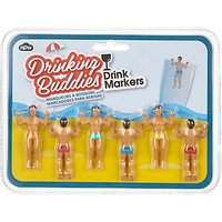 NPW Drinking Buddies Drink Markers, Set Of 6