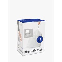 Simplehuman Size J Bin Liners, 3 Packs Of 20