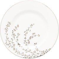 Kate Spade New York Gardener St Platinum Bone China 20cm Salad Plate, Silver/ White