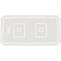 B&Q Chester White Ribbed PVC Foam Anti-Slip Bath Mat (L)690mm (W)360mm