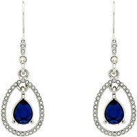 Monet Teardrop Glass Crystal Open Drop Earrings