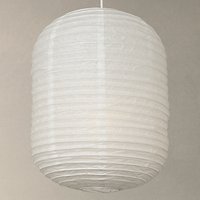 House By John Lewis Easy-to-Fit Paper Barrel Ceiling Light, White, 35cm