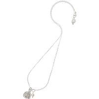 Dower & Hall Rose And Freshwater Pearl Pendant Necklace, Silver