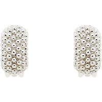 Finesse Textured Clip-On Earrings, Silver
