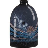 Poole Pottery Celestial Medium Oval Bottle Vase, H23cm, Grey/ Blue