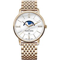 Maurice Lacroix EL1108-PVP06-112-1 Men's Eliros Date Moonphase Bracelet Strap Watch, Rose Gold/Silver