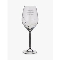 Dartington Crystal Personalised Glitz Wine Glass (Single), Gabriola Font