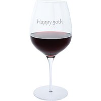 Dartington Crystal Personalised Red Wine / Gin Glass (Single), Gabriola Font
