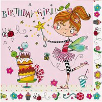 Rachel Ellen Fairy Birthday Girl Napkins, Pack Of 20