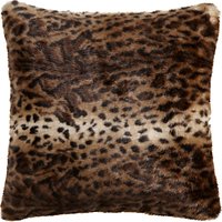 Helene Berman Brown Jaguar Faux Fur Cushion