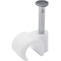 B&Q White 7mm Co-Axial Cable Clips Pack Of 100