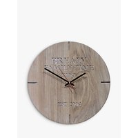 The Oak And Rope Company Personalised Oak Clock