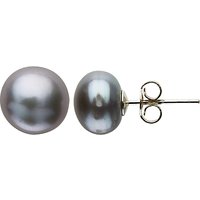 Claudia Bradby Freshwater Pearl Button Stud Earrings, 9-10mm