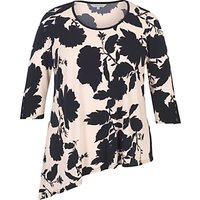 Chesca Floral Print Jersey Tunic, Blush/Navy