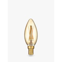 Calex 3.5W SES LED Dimmable Filament Rustic Candle Bulb, Gold