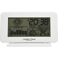 London Clock Company Weather Station Clock, White