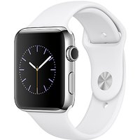 Apple Watch Series 2, 42mm Stainless Steel Case With Sport Band, White
