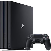 Sony PlayStation 4 Pro Console And DUALSHOCK 4 Controller, 1TB, Jet Black