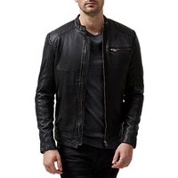 Selected Homme New Tylor Leather Jacket, Black