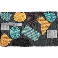 Jaeger Abstract Beaded Clutch Bag, Navy
