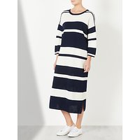 Kin By John Lewis Striped Knitted Dress, Navy/White