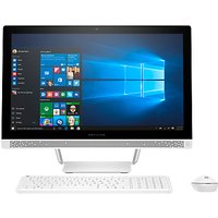 HP Pavilion 24-b222na All-in-One PC Desktop, AMD A12, 8GB RAM, 2TB HDD, 23.8, Blizzard White
