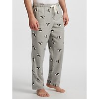 John Lewis Panda Brushed Lounge Pants, Grey
