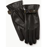 Barbour Goatskin Leather Gloves, Black