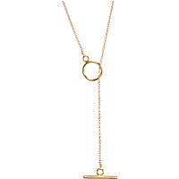 Dogeared Karma Open Toggle Necklace, Gold